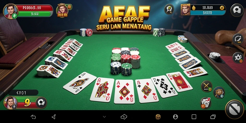 Screenshot utama AFAF menampilkan gameplay seru Gaple yang menggugah semangat.