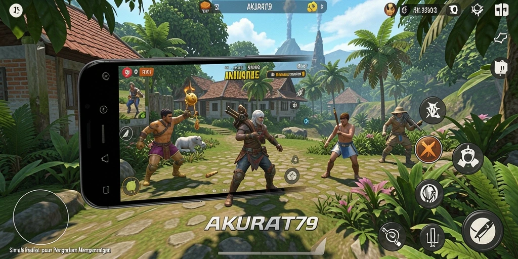 Tangkapan layar menunjukkan gameplay realistik dan mendetail dari AKURAT79.