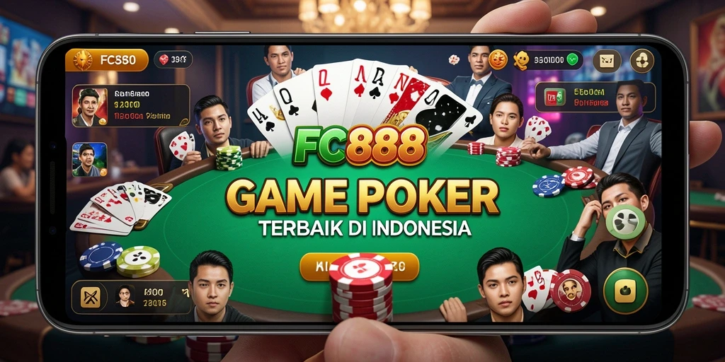 Tampilan gameplay menarik saat bermain poker di FC888.