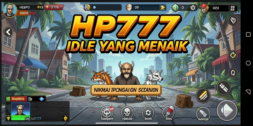 Tampilan gameplay HP777 yang penuh warna dan menarik.