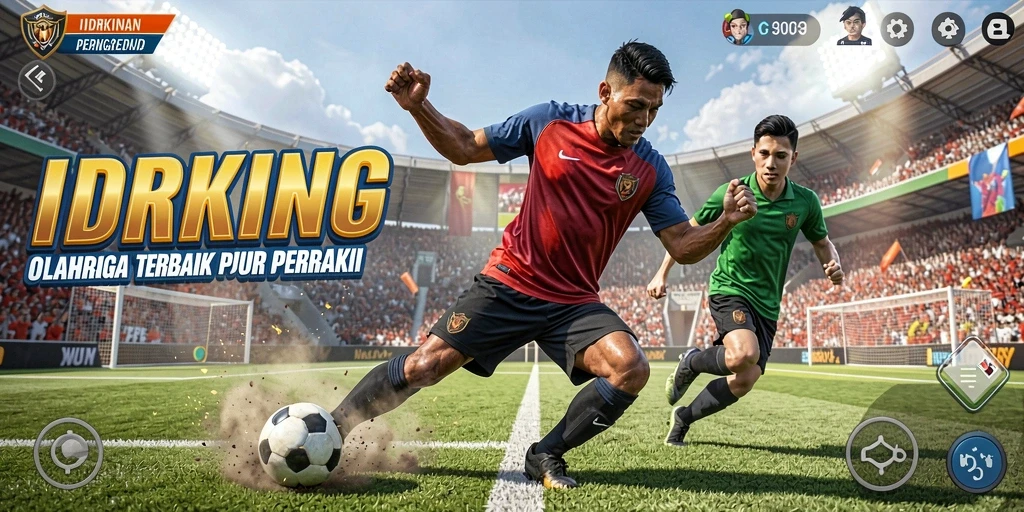Tampilan gameplay menegangkan dalam IDRKING saat pemain bertanding.
