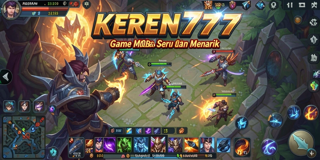 Tampilan menarik dari gameplay KEREN777 dalam aksi seru MOBA.