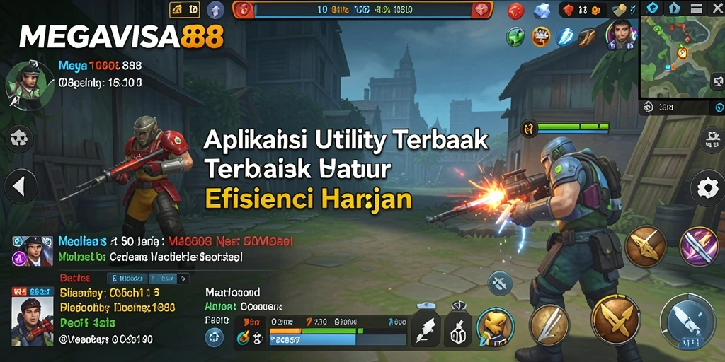 Tampilan utama MEGAVISA88 yang menampilkan berbagai fitur Utility.