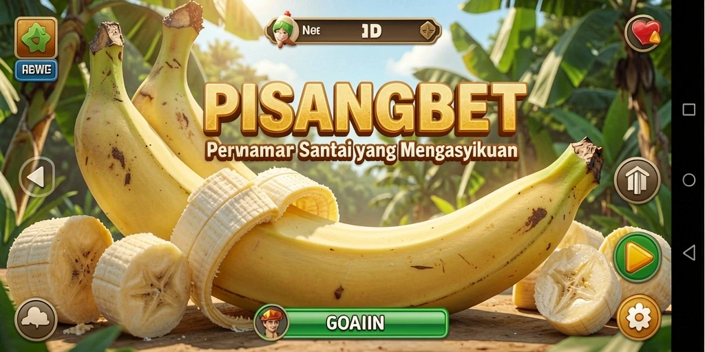 Tampilan permainan <strong>PISANGBET</strong> dengan grafis ceria dan karakter lucu.