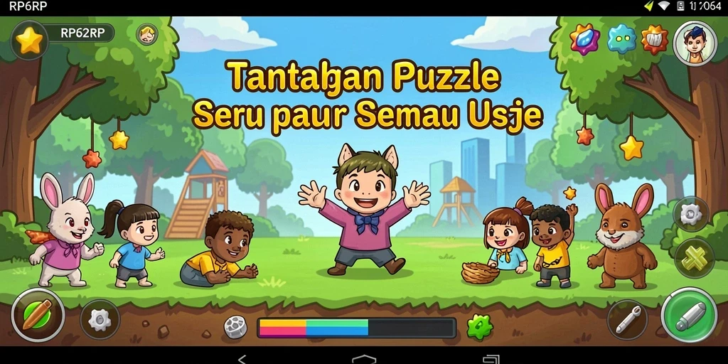 Tampilan gameplay RP62RP dengan teka-teki yang menantang dan menarik.