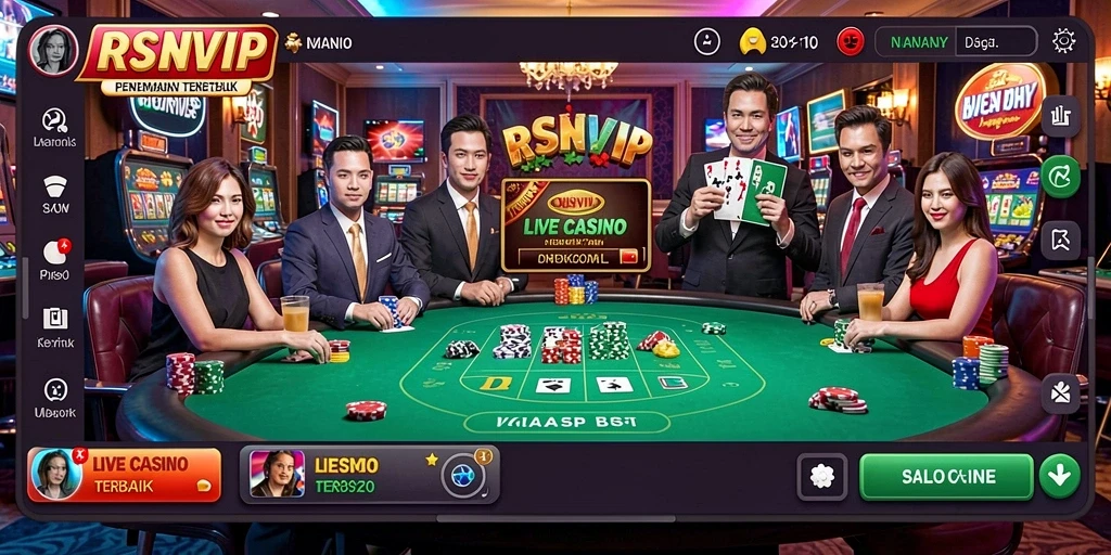 Tampilan langsung dari permainan Live Casino di RSNVIP.