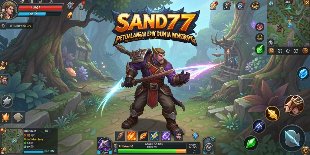 Screenshot gameplay SAND77 menampilkan petualangan seru MMORPG.