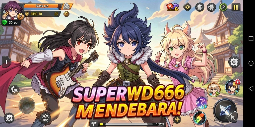 Tampilan gameplay seru dalam dunia Anime yang menakjubkan.