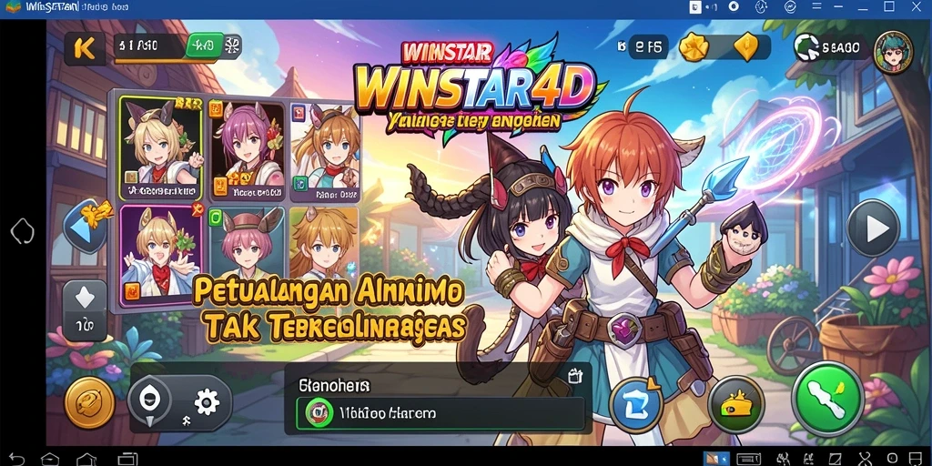 Tampilan gameplay menarik dan karakter Anime yang beragam.
